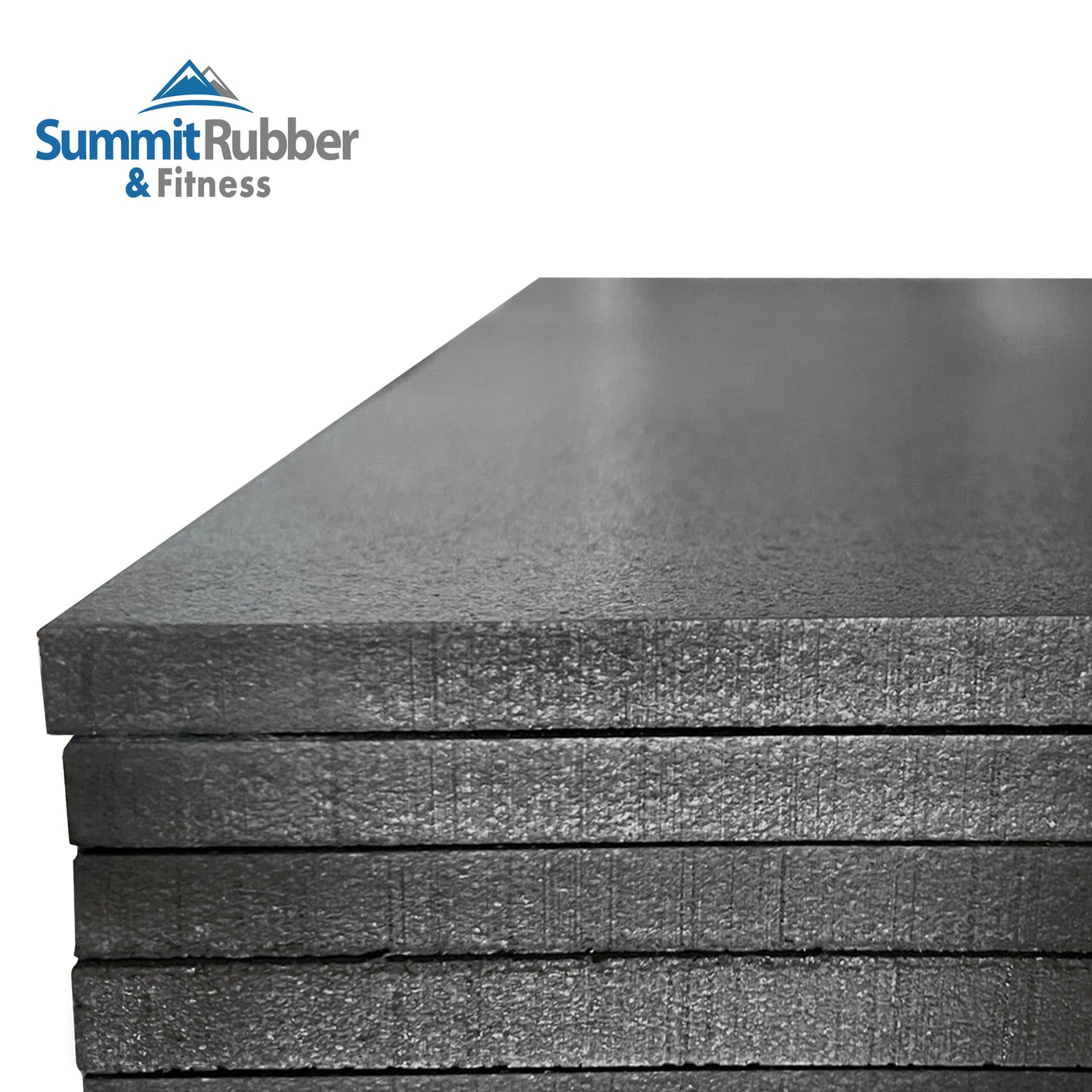 NWR Stamina Gym Flooring - 4' x 6' x 10mm - Black - SummitRubber