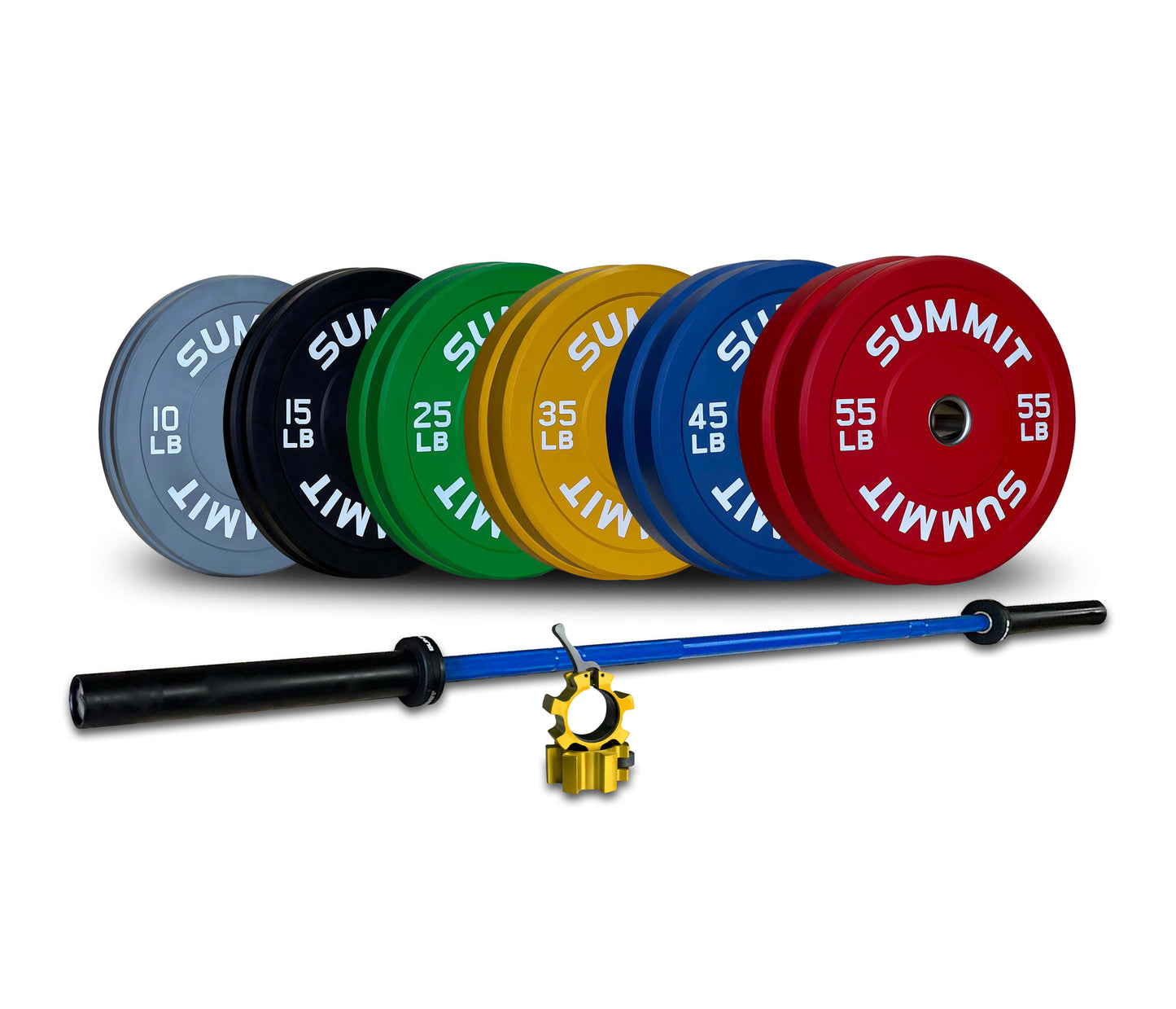 OLYMPUS Package: Colour Coded Plates (370 lbs plus bar)