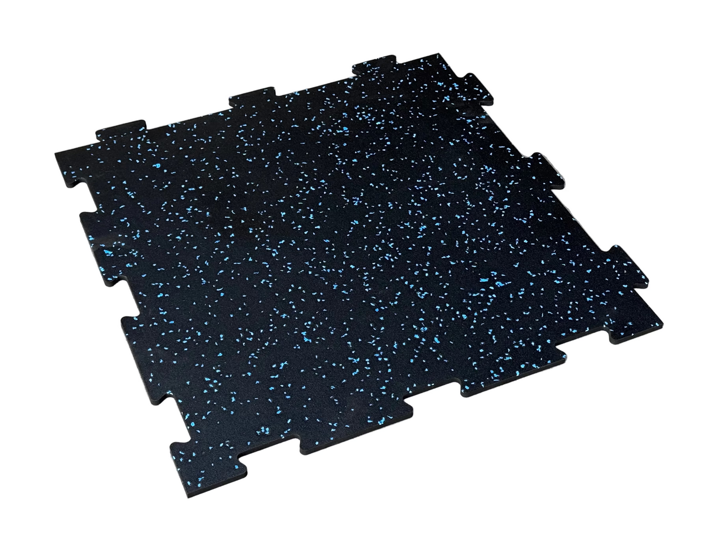 NWR Titan Interlocking Gym Tile - 2' x 2' x 8mm - Blue Fleck - SummitRubber
