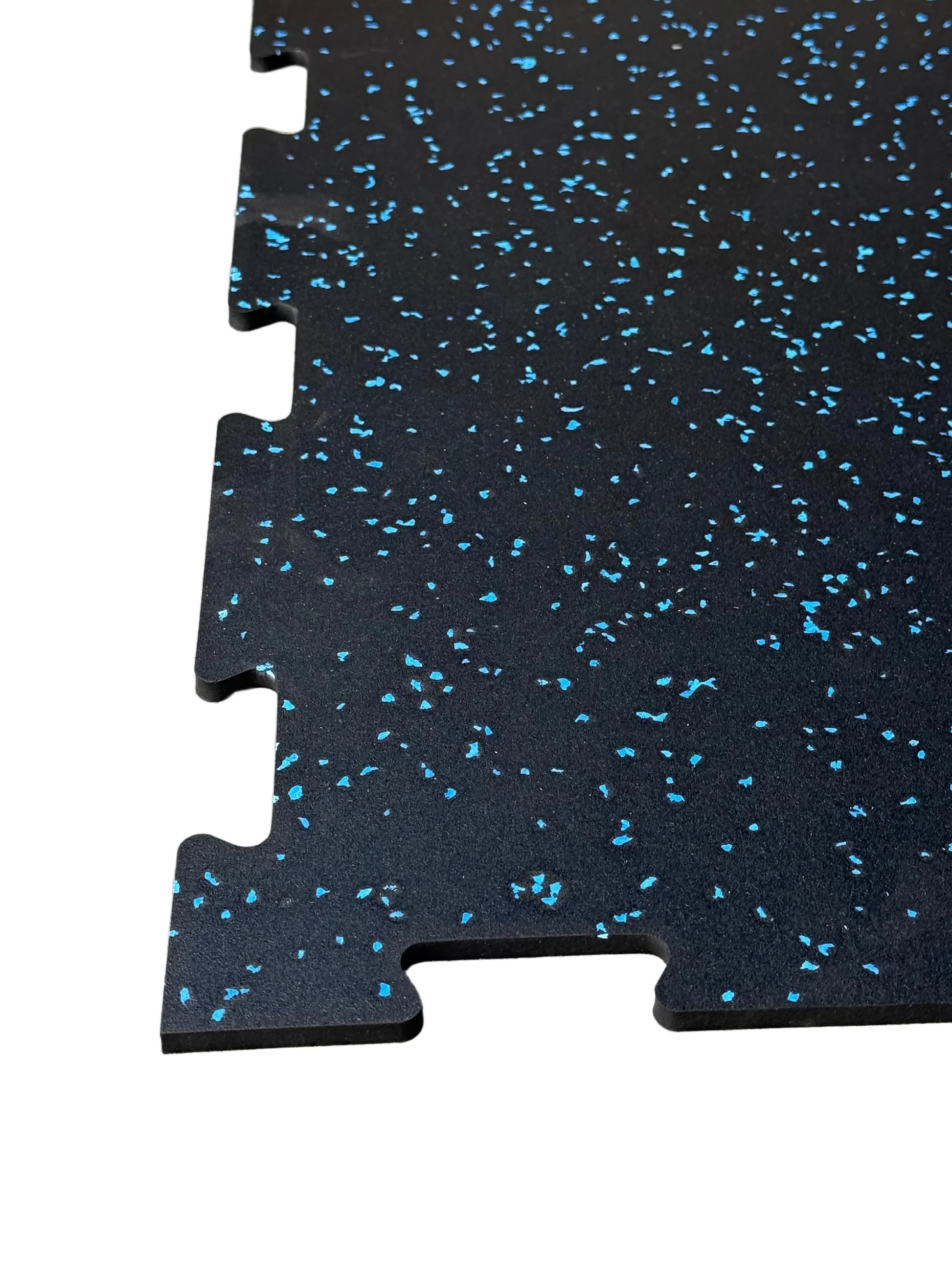 NWR Titan Interlocking Gym Tile - 2' x 2' x 8mm - Blue Fleck - SummitRubber