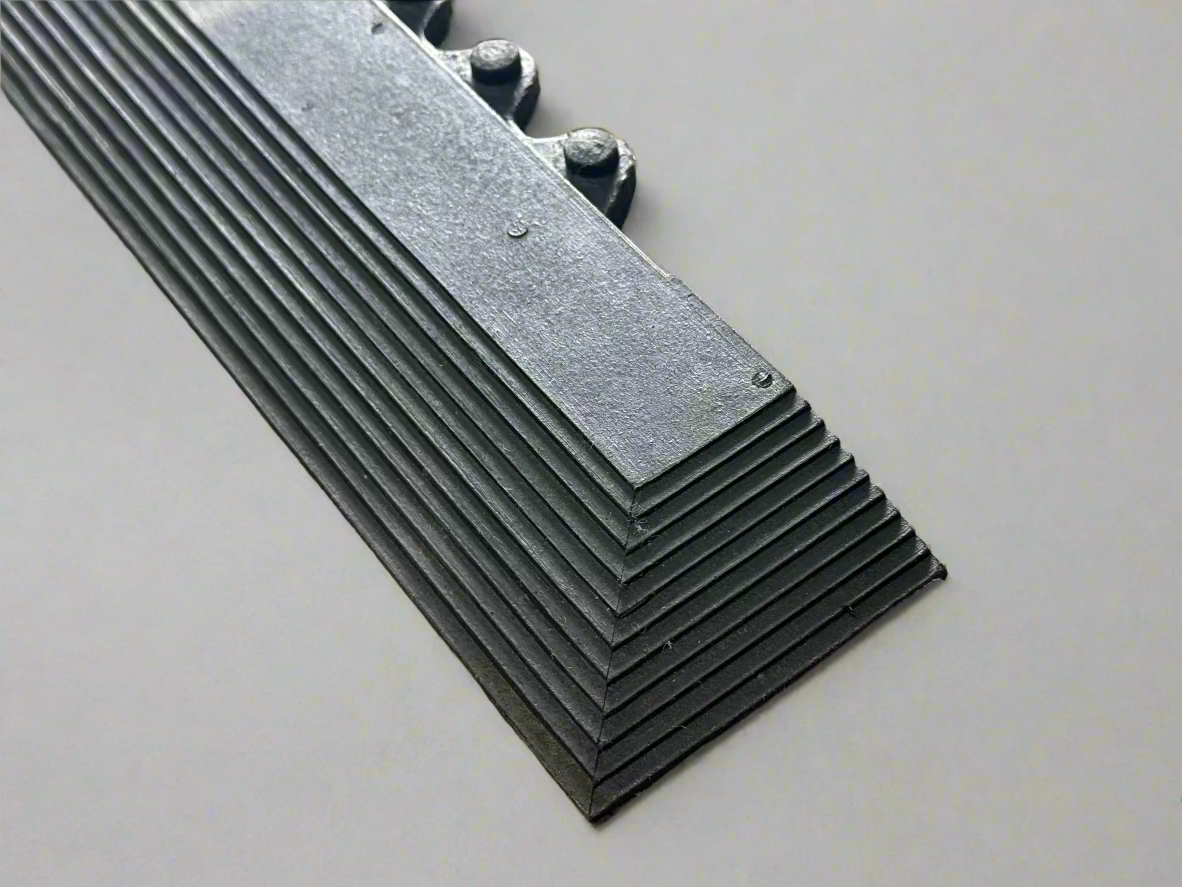 Durasoft Solid-Top Interlocking Flooring with Transitions - SummitRubber