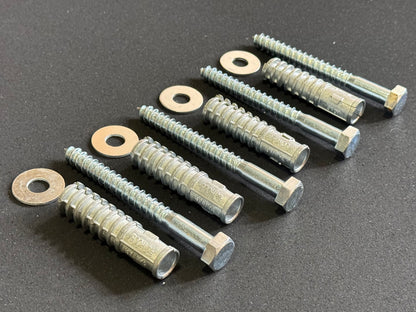 5" Lag Bolt + Lag Shield Insert + Washer Package (Removable Curb Installation Hardware) - SummitRubber