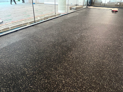 NWR Stamina Gym Flooring - 4' x 6' x 10mm - Earth Tone (Beige/Brown Fleck)
