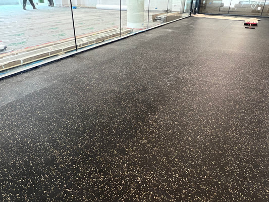 NWR Stamina Gym Flooring - 4' x 6' x 10mm - Earth Tone (Beige/Brown Fleck)