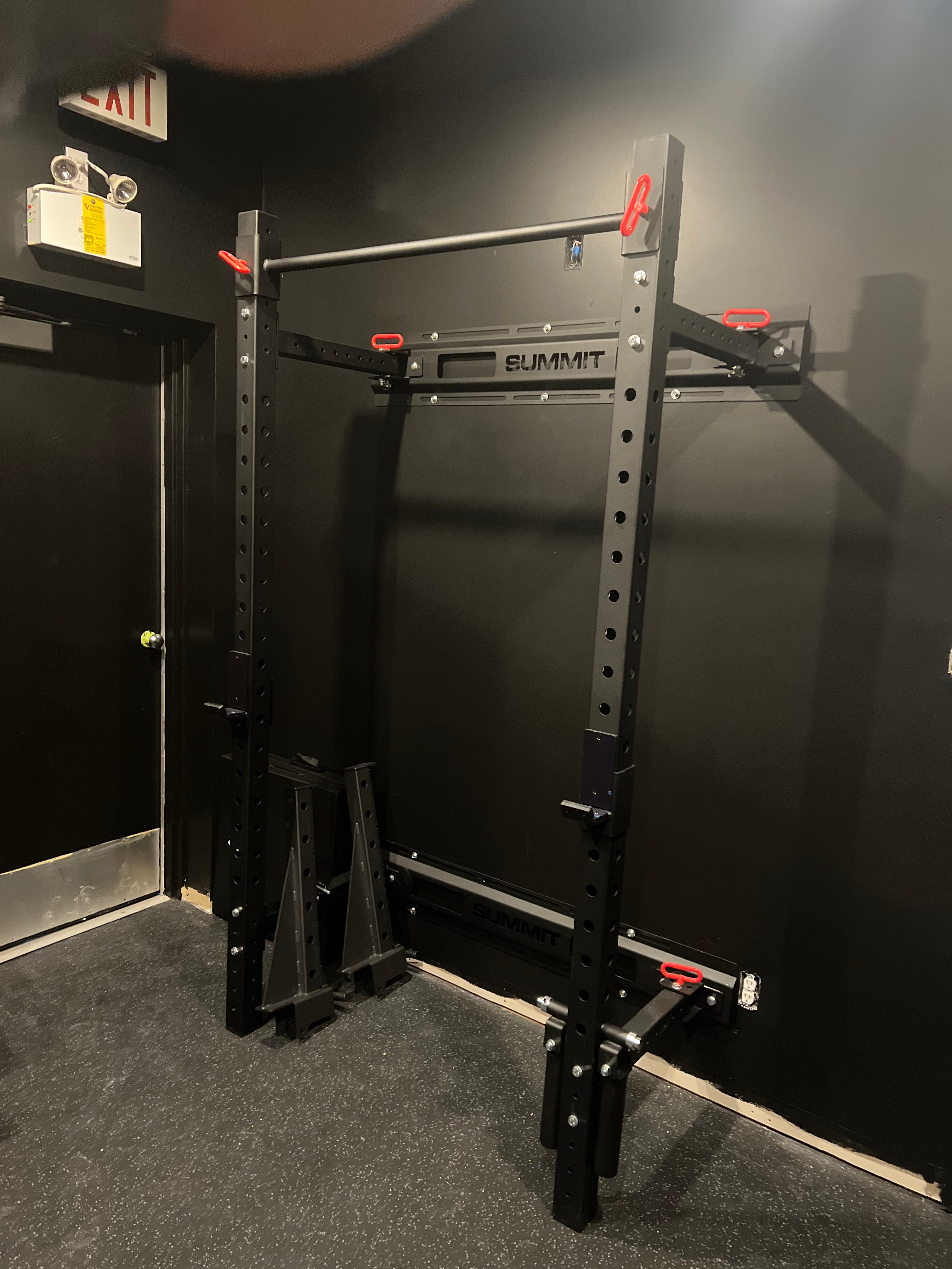 Folding Wall Mounted Squat Rack SummitRubber Folding Wall Mounted Squat Rack SummitRubber