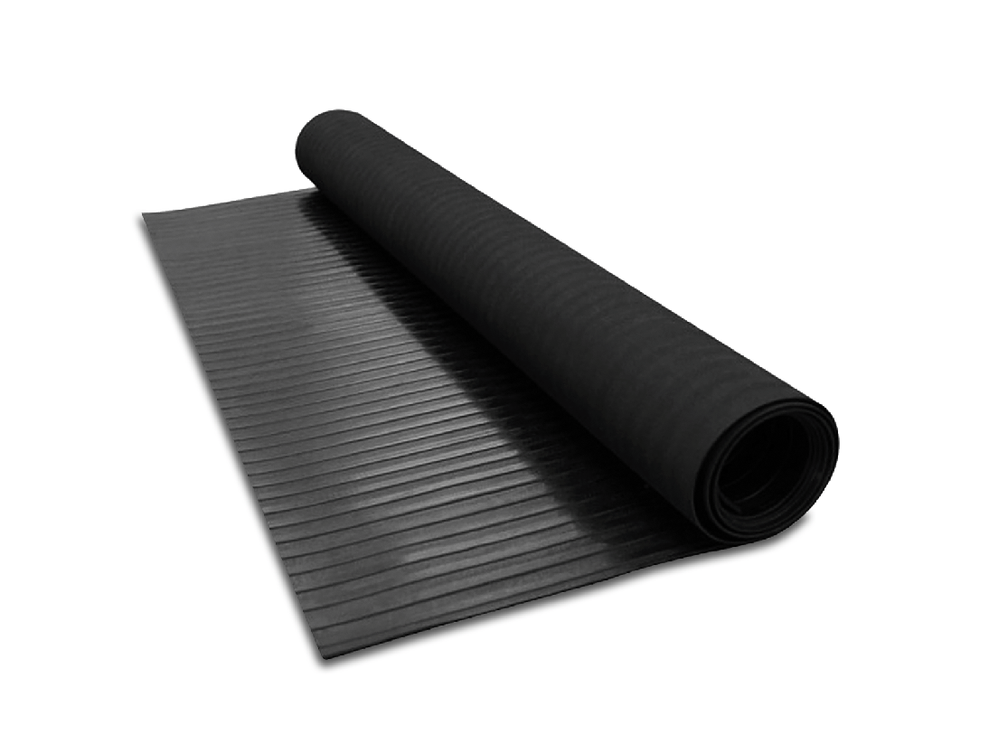 4' Wide Runner Rubber Mat - Ribbed, Diamond or Smooth (Sold By Linear ...