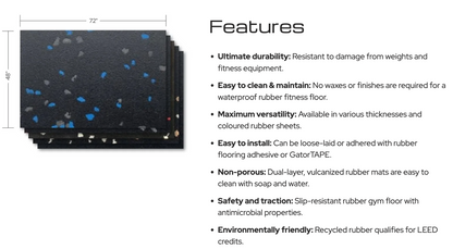 VersaRUBBER 4' x 6' Vulcanized Rubber Sheet (10mm or 12mm) - Canadian Made - SummitRubber