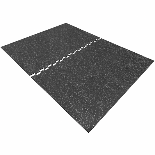 NWR Stamina MEGA MAT Gym Flooring - 6' x 8' x 8mm - Grey Fleck - SummitRubber