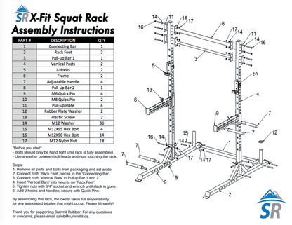 X FIT Squat Rack SummitRubber